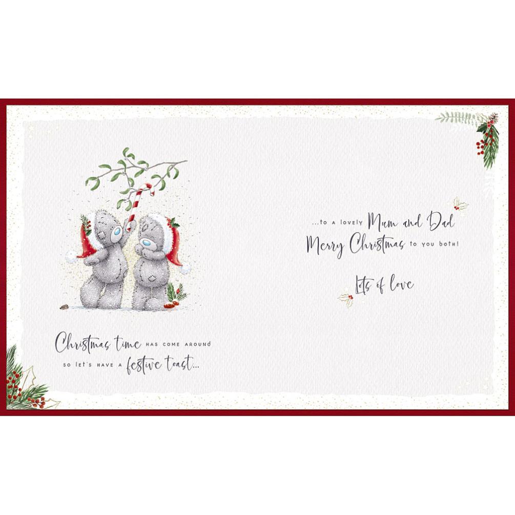 Mum & Dad Handmade Me to You Bear Christmas Card Extra Image 1